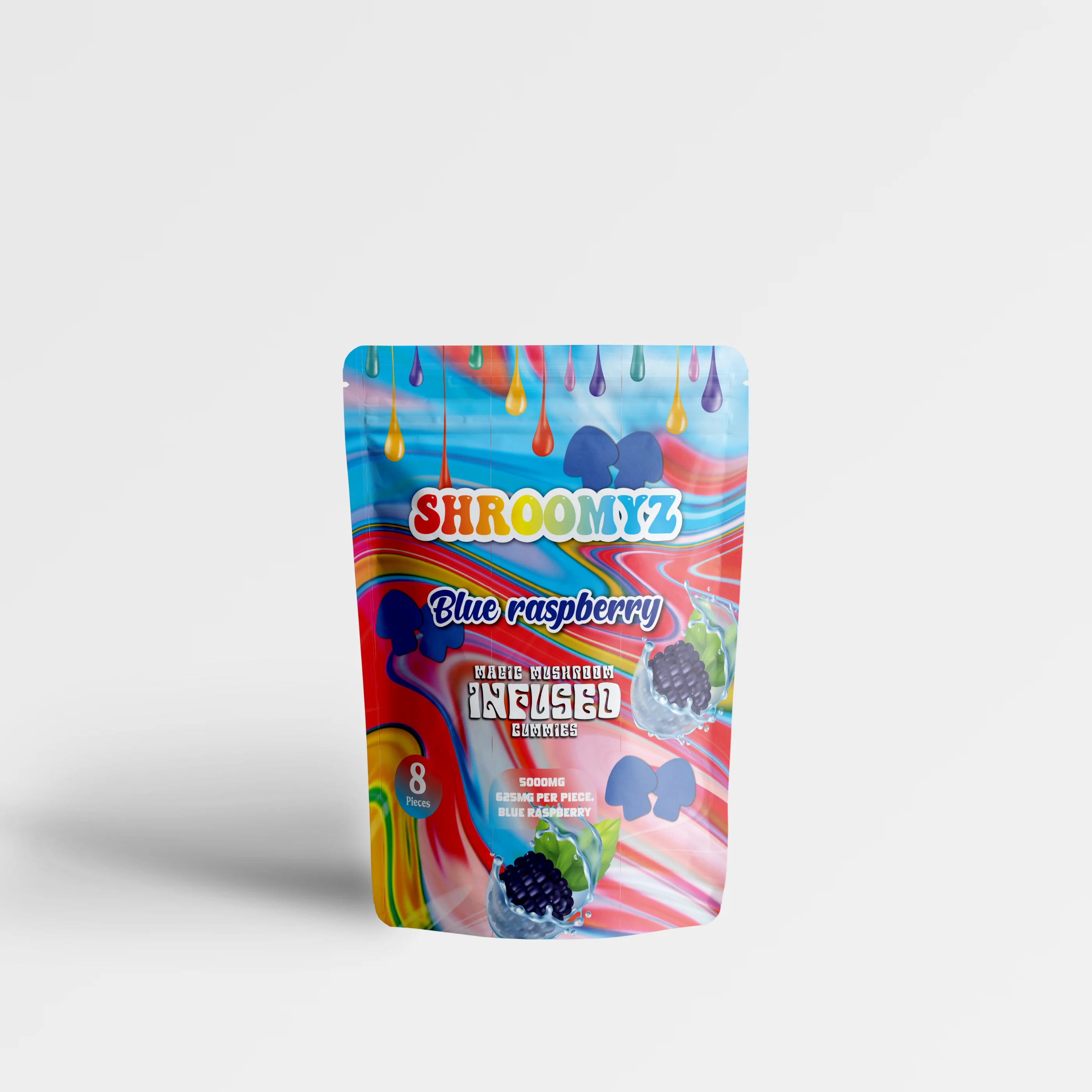 Shroomyz blue raspberry psilocybin gummies pack